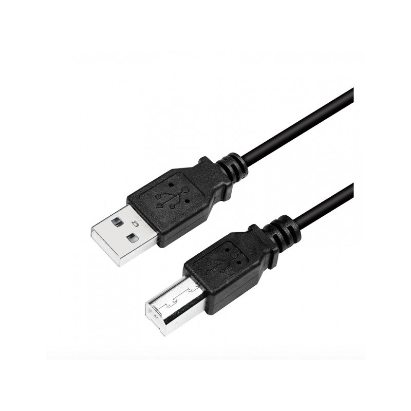 LogiLink USB 2.0 Cable USB-A/M to USB-B/M 5m Black CU0009B LogiLink USB 2.0 Cable USB-A/M to USB-B/M 5m Black CU0009B