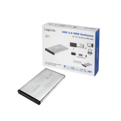 LogiLink Hard Drive Enclosure 2.5 SATA USB 2.0. Aluminum Silver UA0041A