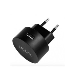 LogiLink USB Socket Adapter 1x USB-A 10.5 W Round Black PA0217