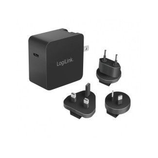 LogiLink USB Socket Travel Adapter GaN 1x USB-C 65 W Black PA0302