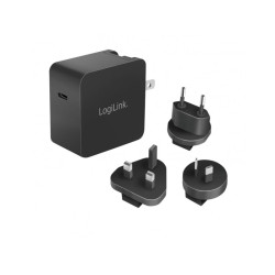 LogiLink USB Socket Travel Adapter GaN 1x USB-C 65 W Black PA0302