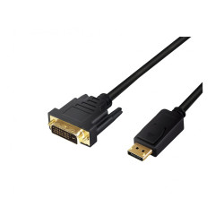 LogiLink DisplayPort Cable DP/M to DVI/M 1080p 2m Black CV0131