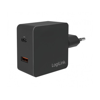LogiLink Dual USB Charging Adapter 1xUSB-C (PD) & 1xUSB-A (QC) 18W PA0220
