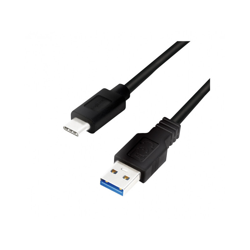 LogiLink USB 3.2 Gen1 Type-C Cable C/M to USB-A/M 2m Black CU0170 LogiLink USB 3.2 Gen1 Type-C Cable C/M to USB-A/M 2m Black CU0170