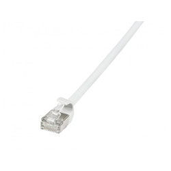 LogiLink Patch Cable SlimLine Ultraflex Cat.6A U/FTP 0.3m White Q9011S