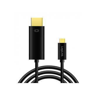 LogiLink USB Type-C Cable C/M zu HDMI-A/M 4K/60 Hz Black 3m UA0330