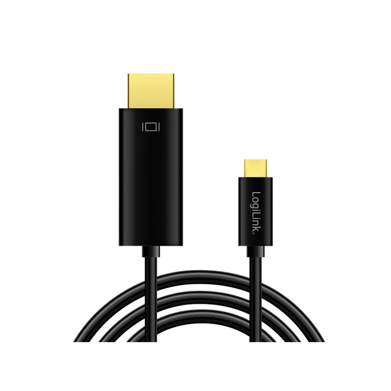 LogiLink USB Type-C Cable C/M zu HDMI-A/M 4K/60 Hz Black 3m UA0330 LogiLink USB Type-C Cable C/M zu HDMI-A/M 4K/60 Hz Black 3m UA0330