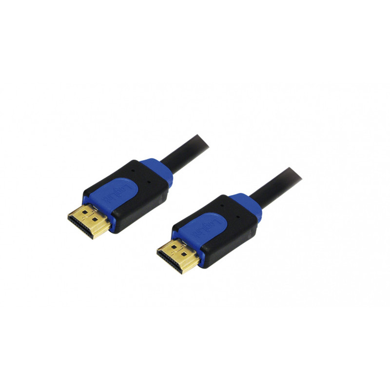 LogiLink HDMI Cable A/M to A/M 4K/30 Hz 5m Black/Blue CHB1105 LogiLink HDMI Cable A/M to A/M 4K/30 Hz 5m Black/Blue CHB1105