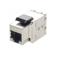 LogiLink Cat.6A Keystone Coupling 2 x RJ45 STP 17mm Metal Housing NK4010