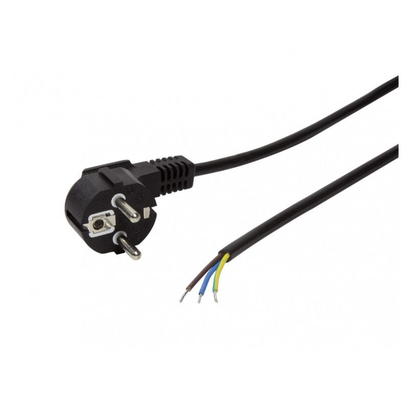 LogiLink Power Cable CEE7/7 (90°) to Open Cable end 1.5m Black CP135 LogiLink Power Cable CEE7/7 (90°) to Open Cable end 1.5m Black CP135