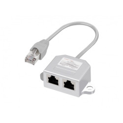 LogiLink T-adapter RJ45 Plug 2xRJ45 Socket 11 Port Doppler Shielded NP0042