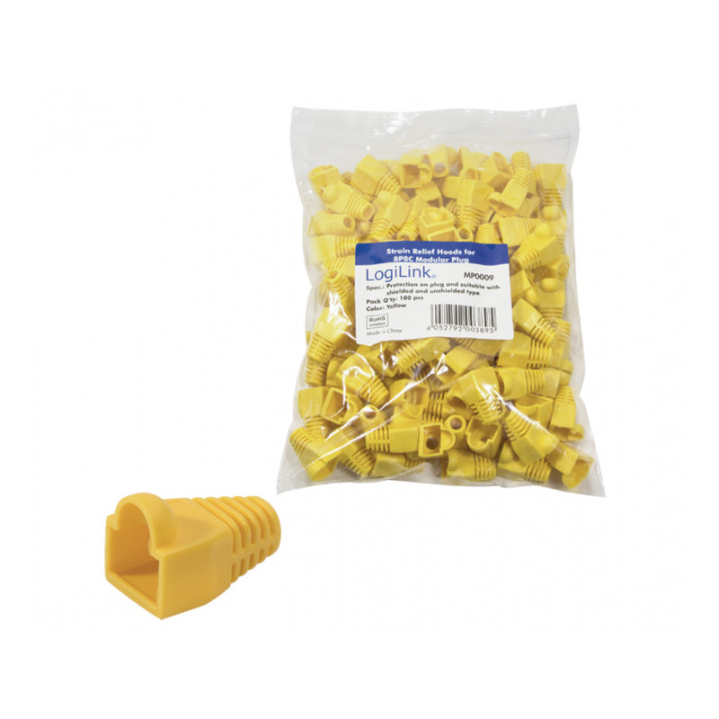 LogiLink RJ45 Plug 5.8mm 100 Pieces yellow MP0009 LogiLink RJ45 Plug 5.8mm 100 Pieces yellow MP0009