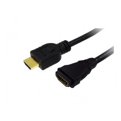 LogiLink HDMI Cable A/M to A/F 4K/30 Hz 2m Black CH0056