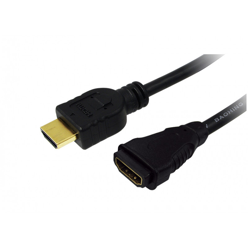 LogiLink HDMI Cable A/M to A/F 4K/30 Hz Black 5m CH0058 LogiLink HDMI Cable A/M to A/F 4K/30 Hz Black 5m CH0058
