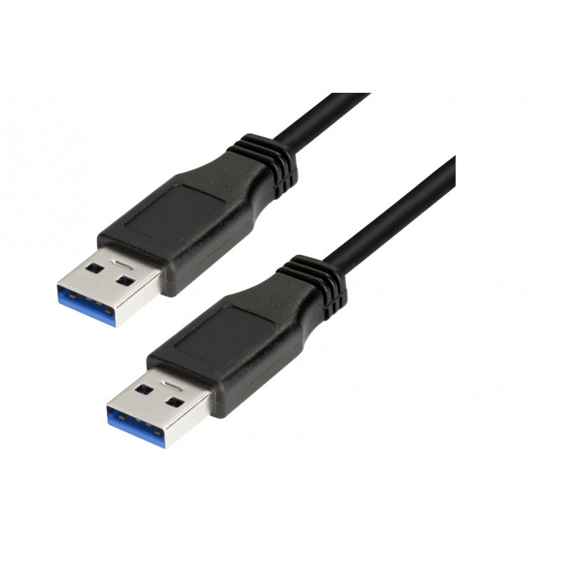 LogiLink USB 3.0 cable USB-A/M to USB-A/M Black 3m CU0040 LogiLink USB 3.0 cable USB-A/M to USB-A/M Black 3m CU0040