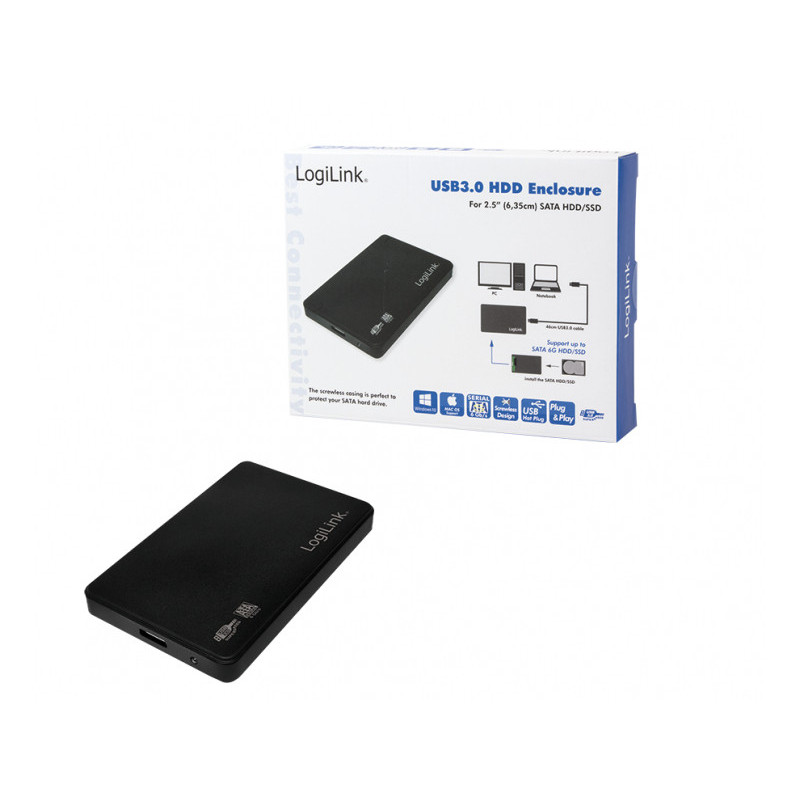 LogiLink Hard Drive Enclosure 2.5 SATA USB 3.0 Black UA0256 LogiLink Hard Drive Enclosure 2.5 SATA USB 3.0 Black UA0256