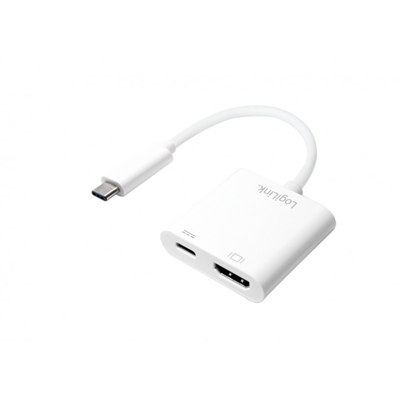 LogiLink USB 3.2 Gen1 Type-C Adapter C/M HDMI/F+USB/F 4K White 0.14m UA0257 LogiLink USB 3.2 Gen1 Type-C Adapter C/M HDMI/F+USB/F 4K White 0.14m UA0257