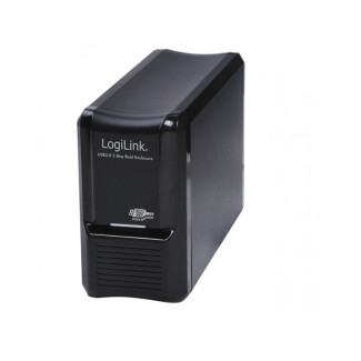 LogiLink Hard Drive Enclosure 3.5 SATA USB 3.0 2-Bay Raid Black UA0154