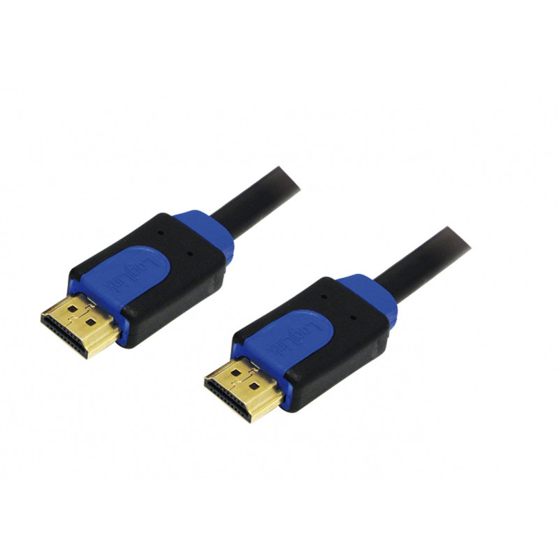 LogiLink HDMI Cable A/M zu A/M 4K/30 Hz 1m Black/Blue CHB1101 LogiLink HDMI Cable A/M zu A/M 4K/30 Hz 1m Black/Blue CHB1101