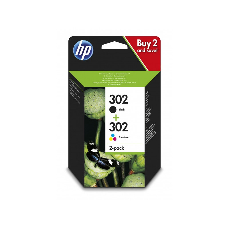 HP Patrone Nr.302 black + color Twinpack X4D37AE HP Patrone Nr.302 black + color Twinpack X4D37AE