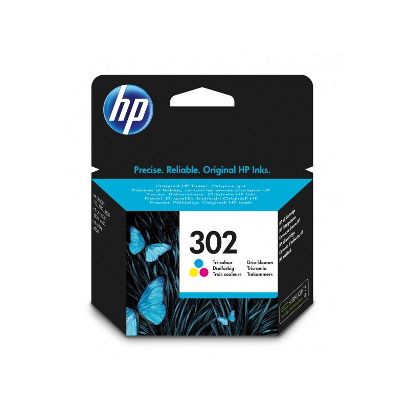 HP 302 Cartouche d´impression 3 couleurs F6U65AE#UUS HP 302 Cartouche d´impression 3 couleurs F6U65AE#UUS