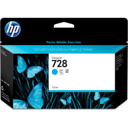 HP 728 130-ml Cartouche d´impression Cyan F9J67A