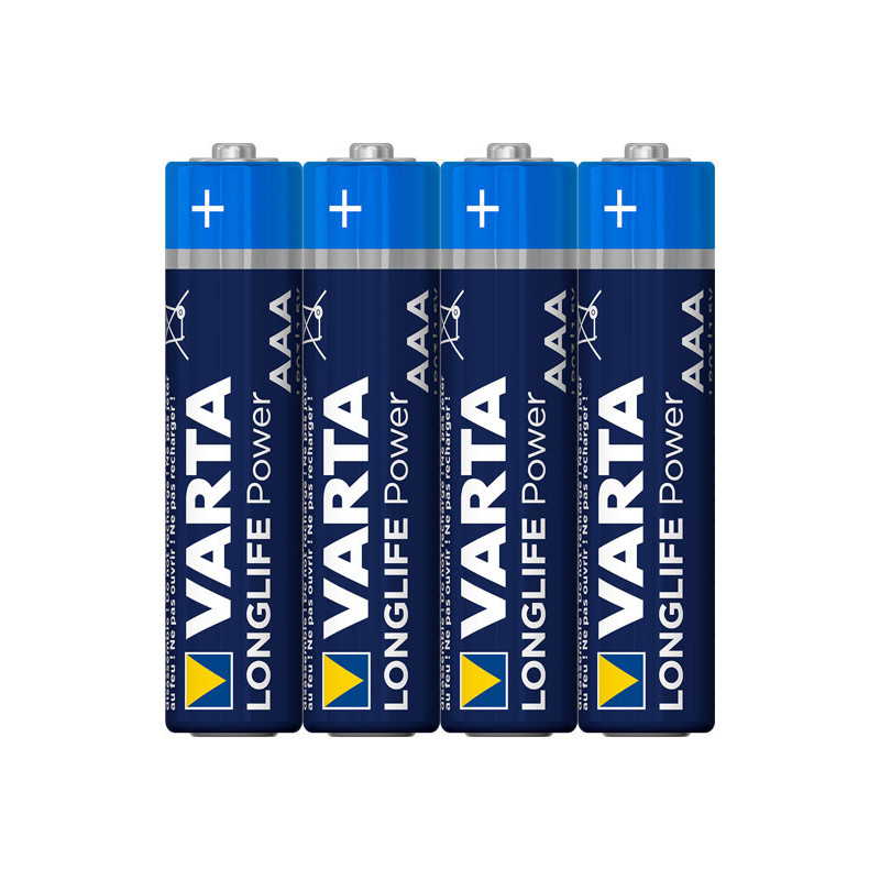 Varta Pack de 4 Piles Alk. Micro AAA LR03 1.5V Longlife Power .