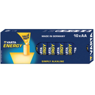 Varta Pack de 10 piles Alkaline Mignon AA Energy Retail Box  04106 229 410