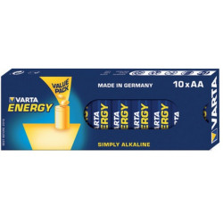 Varta Pack de 10 piles Alkaline Mignon AA Energy Retail Box  04106 229 410