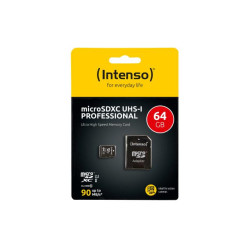 Intenso Memory Card microSDXC UHS-I Professional 64GB + Adapter CL 10