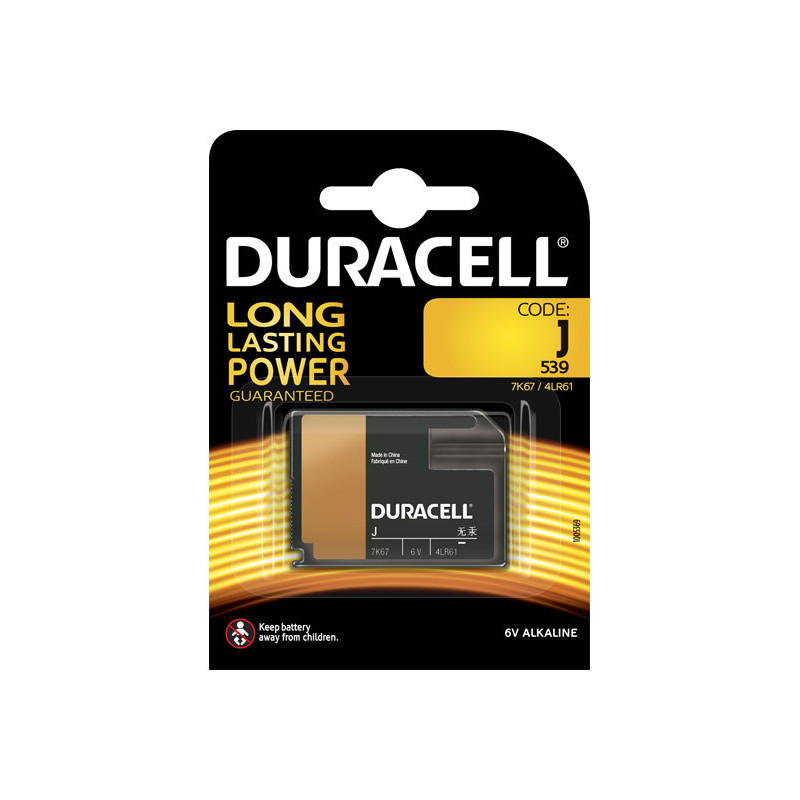 Duracell Pile Alcaline Sécurité J 6V (767102) Duracell Pile Alcaline Sécurité J 6V (767102)