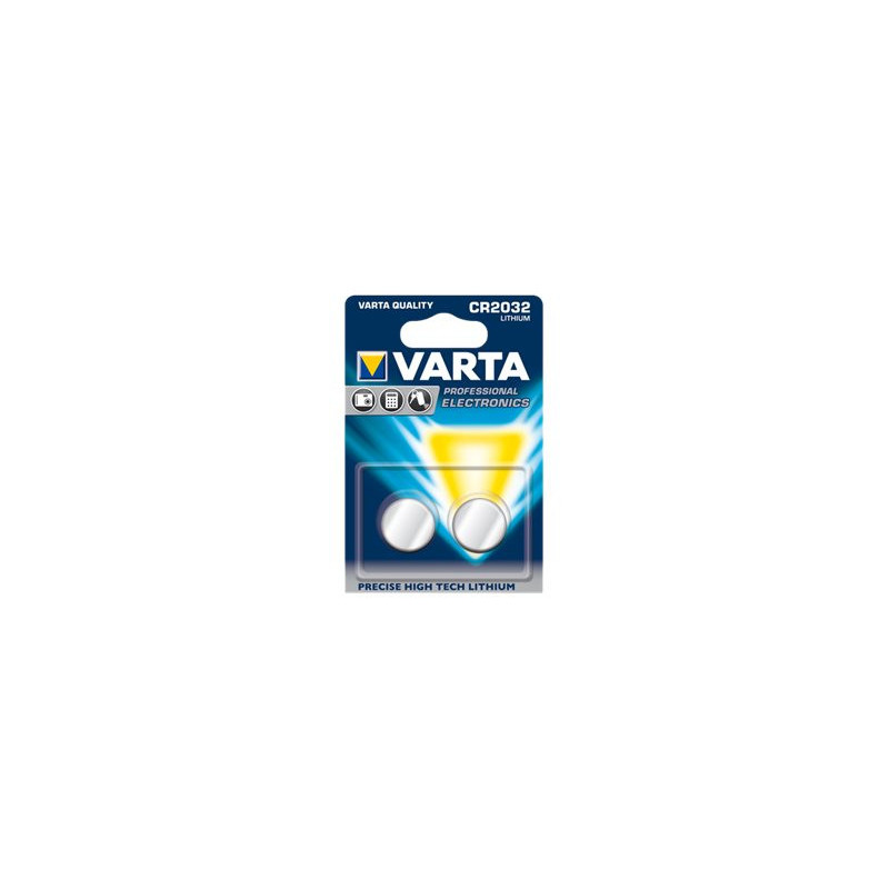 Varta battery lithium button cell CR2032 3V (06032 101 402) 2-Pcs-Pack
