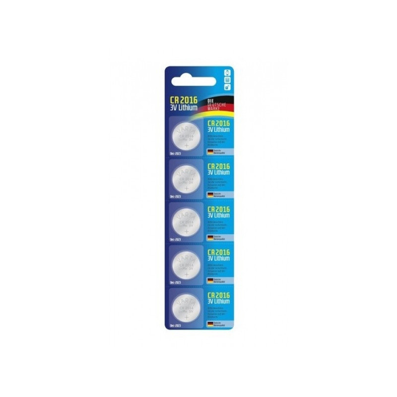 Varta Batterie Lithium Knopfzelle CR2016 Blister (5-Pack) 06016 101 415 Varta Batterie Lithium Knopfzelle CR2016 Blister (5-Pack) 06016 101 415