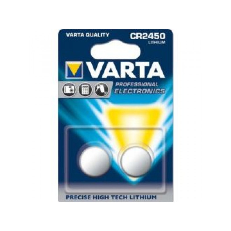 Varta Batterie Lithium Knopfzelle CR2450 Blister (2-Pack) 06450 101 402 Varta Batterie Lithium Knopfzelle CR2450 Blister (2-Pack) 06450 101 402