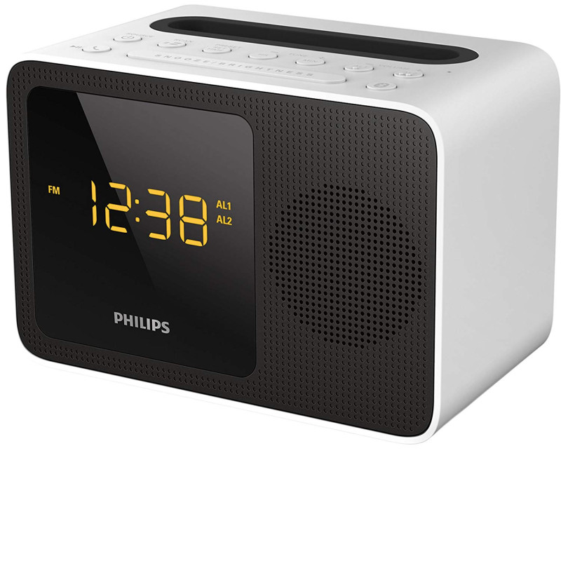 Philips Radio-réveil Bluetooth 2 alarmes + Station de charge USB AJT5300W/12