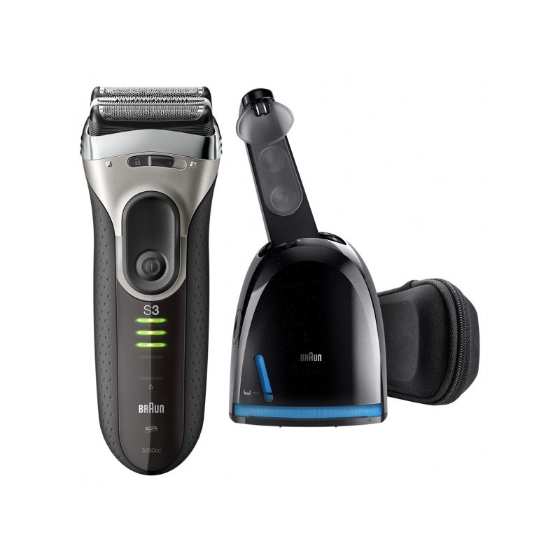 Braun Series 3 ProSkin 3090cc - Rasoir Électrique Rechargeable + Station Clean & Charge