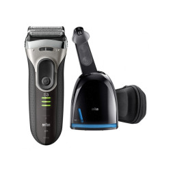 Braun Series 3 ProSkin 3090cc - Rasoir Électrique Rechargeable + Station Clean & Charge
