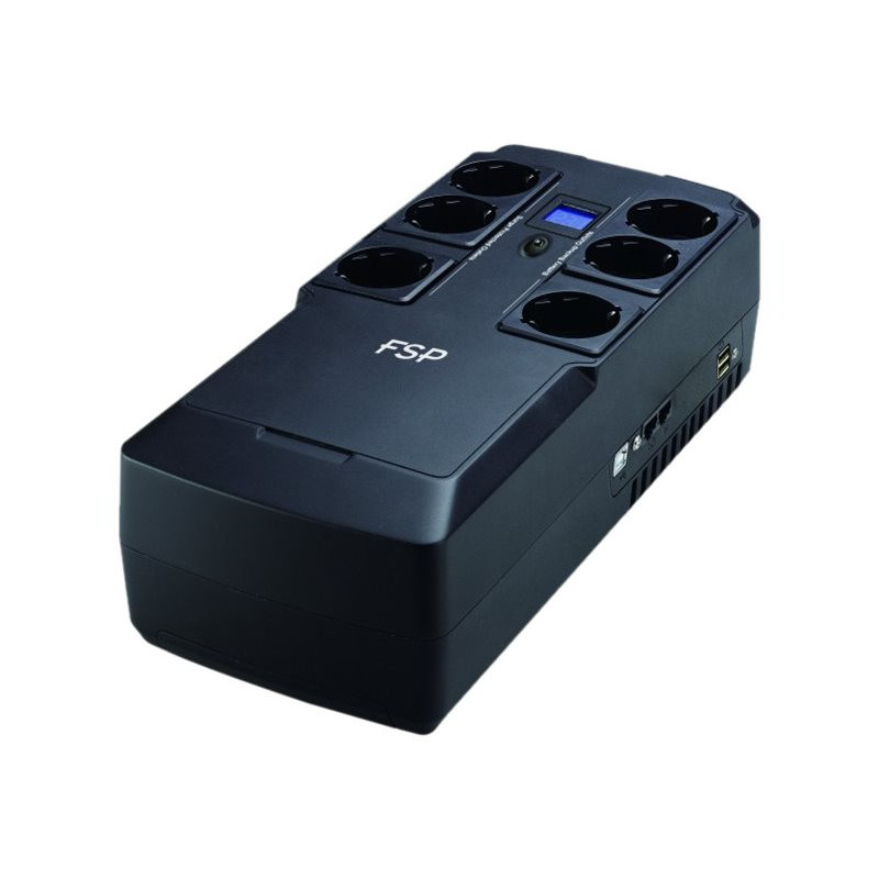 FSP USV NanoFit 800 800VA 480W LCD 2xUSB 1xRJ45 - 5.000 mAh PPF4801702