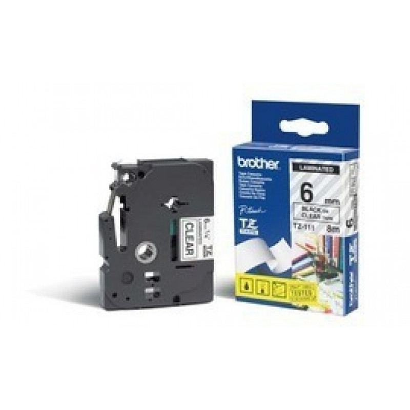 Brother TZE111 - TZ - Transparent - 8 m - 6 mm TZE111 Brother TZE111 - TZ - Transparent - 8 m - 6 mm TZE111