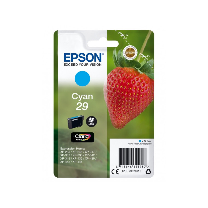 Epson Tinte Erdbeere cyan C13T29824012 | Epson - C13T29824012 Epson Tinte Erdbeere cyan C13T29824012 | Epson - C13T29824012