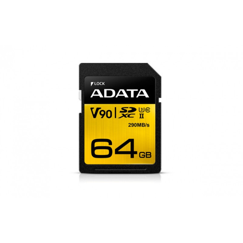 ADATA SD Card 64GB SDXC (UHS-II U3 Class 10) ASDX64GUII3CL10-C