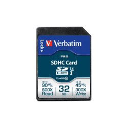 Verbatim SD Card 32GB SDHC PRO UHS-I Class 10 47021