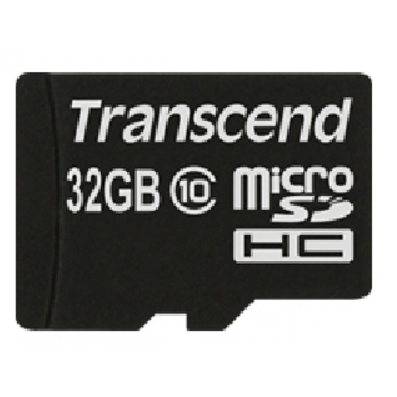 Transcend  MicroSD/SDHC Card 32GB Class10 w/adapter TS32GUSDHC10