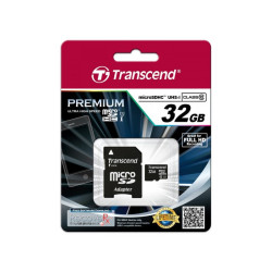 Transcend MicroSD/SDHC Card 32GB UHS1 w/adapter TS32GUSDU1
