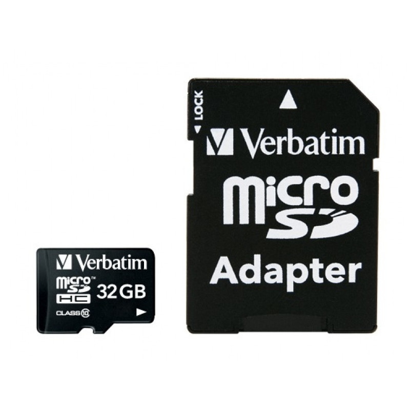 Verbatim MicroSD/SDHC Card 32GB Premium Cl.10 + Adap. Retail 44083 Verbatim MicroSD/SDHC Card 32GB Premium Cl.10 + Adap. Retail 44083