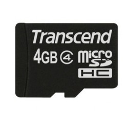 Transcend MicroSD Card 4GB SDHC Cl. (ohne Adpater) TS4GUSDC4