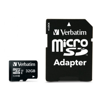 Verbatim PRO MicroSDHC 32GB Cl.10 U3 UHS-I w/Adapter 47041