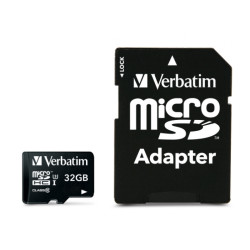 Verbatim PRO MicroSDHC 32GB Cl.10 U3 UHS-I w/Adapter 47041