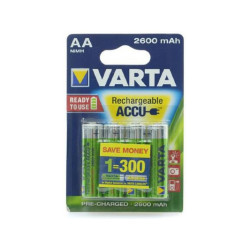 Varta Piles NiMH Mignon AA 2600mAh Blister (Pack de 4) 05716 101 404