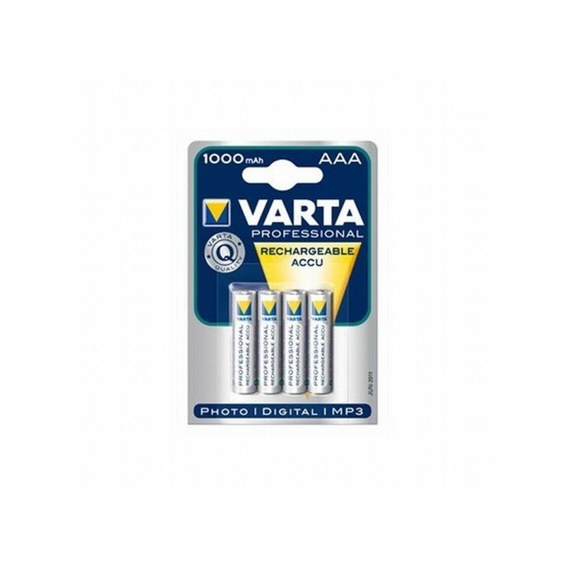 Varta Piles Professionelles NiMH 1000 mAh AAA Rechargeables 05703 301 404